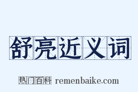 舒亮近义词是什么意思的图片